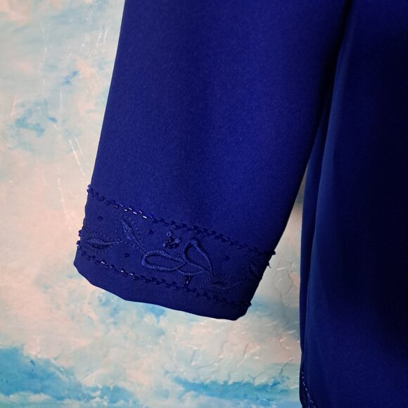 Anthony Richards size 12 cobalt 2-piece dress, LIKE NEW CONDITION - Picture 5 of 8